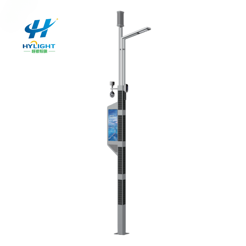 Outdoor LED Screen Display CCTV WiFi Transmitter Street Smart Pole
