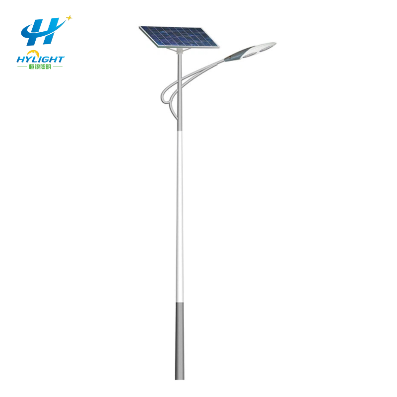 Customized Outdoor Galvanized Steel Solar Street Light Pole
